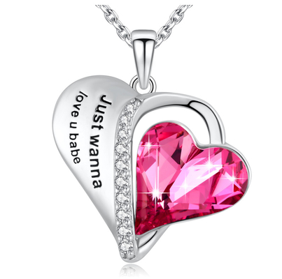 Elegante Mulheres Sterling Prata Pendente Colar com Hipoalergénico Cristal Austríaco OEM