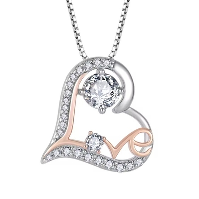 YASVITTI I Love You Heart Pendente Colares Aniversário Dia dos Namorados Dia da Mãe Natal Mamãe Presentes Joias para Mulheres