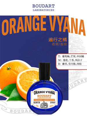 Óleo essencial de cravo Spray para corpo Laranja VYANA Neblina corporal OEM Fragrância concentrada