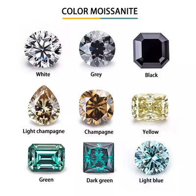 Branco Jóias Claras Cor Moissanite Arqueira do Coração Anéis Radiantes Cortados