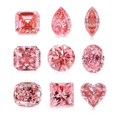 Red Radiant Cut Diamond Loose Moissanite Jewelry Vivo Pink Laboratório Crescido Diamantes Moissanite