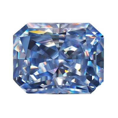 VVS 1ct Gelo esmagado Radiante cortado Moissanite Diamond Blue Melee Moissanite