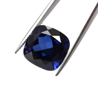 Moissanite exclusivo sintético Sapphire Stone Cushion Cut 34# Azul Corundum Loose Gemstone para fabricação de jóias