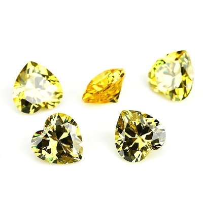 Cores CZ Moissanite Diamond Heart Cut 3x3mm 4x4mm Circônio cúbico sintético