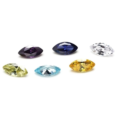 30 Cores CZ Pedras Marquise Corte 3x1.5mm Circônio cúbico sintético para fabricação de jóias