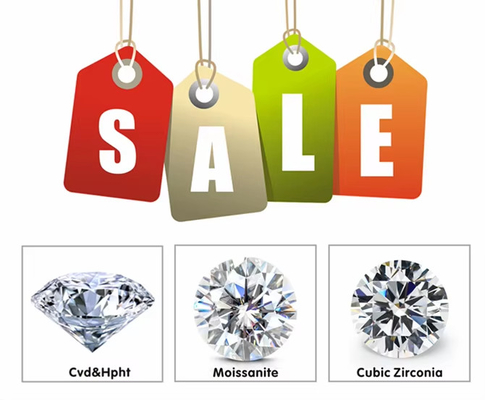 3mm-12mm de laboratório cultivado D incolor VVS1 Moissanite Pedras perfeitas para a Princesa Esmeralda Oval forma de pérola Marquesa e almofada