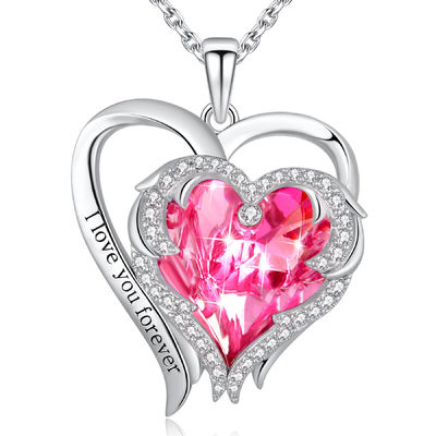 GV Crystal Heart Pendant na moda da colar do pendente do coração do amor 0.22oz de 0.9x1.18in