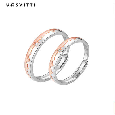 anel da estrela de tiro do aniversário de 2.6g 0.75in Sterling Silver Jewelry Rings 18k