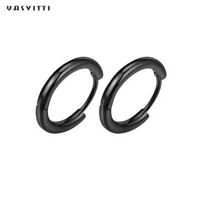 brincos de aço inoxidável da aro dos homens de 0.07oz 0.12cm Sterling Silver Jewelry Earrings 316L