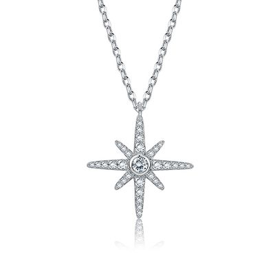 colar chapeada do ouro branco de 3x2cm Sterling Silver Necklace Chains AAAAA CZ
