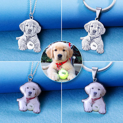 colar personalizada na moda de prata 2.2cm feita sob encomenda da etiqueta de cão das colares S925 de 0.87in