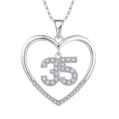 YASVITTI Custom Fashion 925 Sterling Silver Heart Necklace Número 50 e 30 Pendente Necklace Atacado