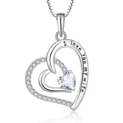 YASVITTI Classic Heart Design 925 Sterling Silver Necklace I Love You To The Moon And Back Pendente Necklace