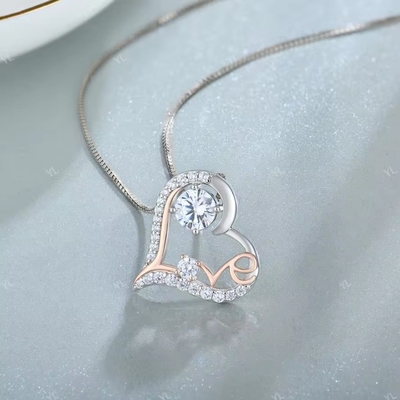 YASVITTI I Love You Heart Pendente Colares Aniversário Dia dos Namorados Dia da Mãe Natal Mamãe Presentes Joias para Mulheres