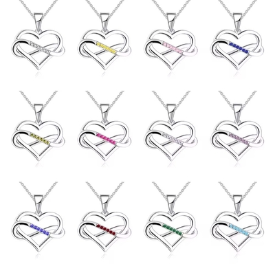 YASVITTI ODM OEM 925 Sterling Silver Luminoso Colar de Coração 5A Zirconia Rodio Revestido Colar Oculto Pendente Joias