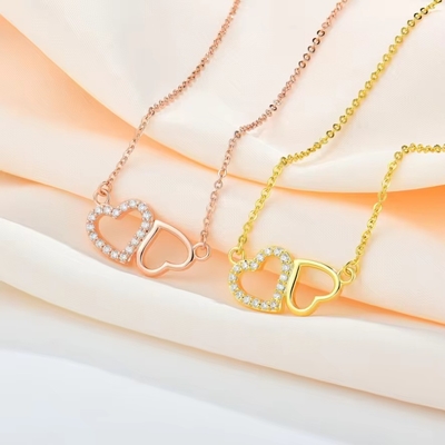 YASVITTI Dia dos Namorados presente colar de luxo 925 Sterling Prata Moda clássica Mulheres colar de coração jóias