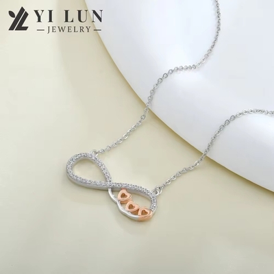 YASVITTI Wholesale Personalizado High End Colar de Prata Rosa Dourado Colar de Coração Revestido de Ouro Cadeia de Colar para jóias