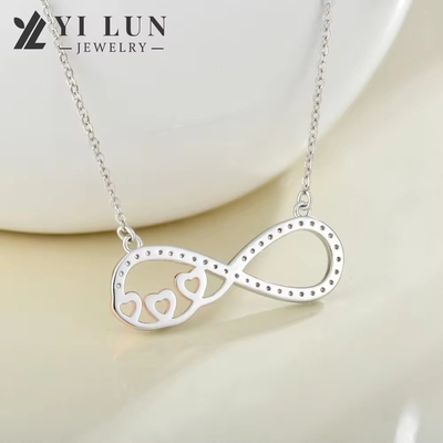 YASVITTI Wholesale Personalizado High End Colar de Prata Rosa Dourado Colar de Coração Revestido de Ouro Cadeia de Colar para jóias