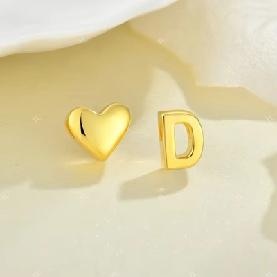 YASVITTI Personalizado 925 Sterling Prata Coração Inicial Colar 18K Placado em Ouro Luxo Carta Coração Colar Para Meninas