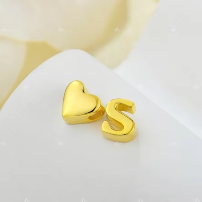 YASVITTI Jóias Iniciais Personalizadas Carta de Amor de Ouro S Pendente 925 Sterling Silver Heart Pendente Inicial Para Mulheres