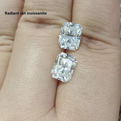 Branco Jóias Claras Cor Moissanite Arqueira do Coração Anéis Radiantes Cortados