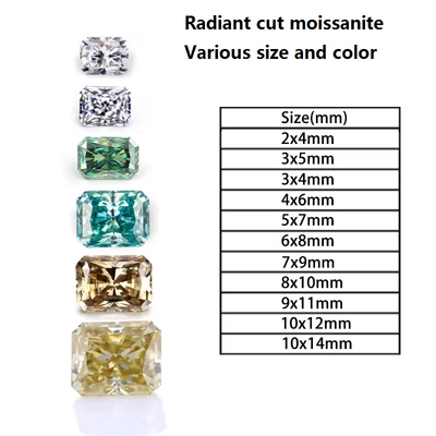 Branco Jóias Claras Cor Moissanite Arqueira do Coração Anéis Radiantes Cortados