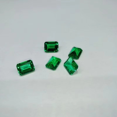 7*9mm Octogono Esmeralda Cortada Verde Esmeralda Sintética Para Sempre Uma Cor Moissanite
