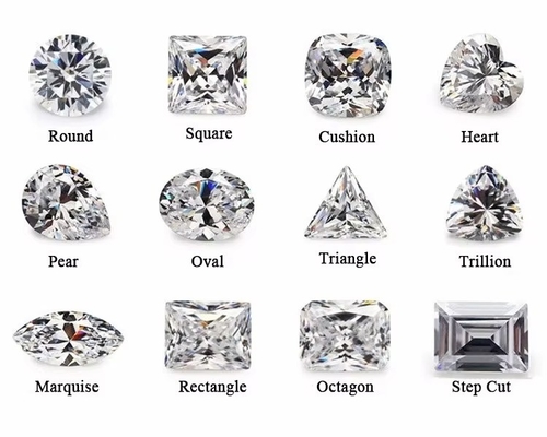 Gráfico Moissanite Joias Diamante 1ct Forma de Coração Para Anéis