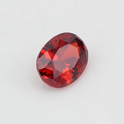 8*12mm Moissanite colorido Oval sangue vermelho cristal de vidro Moissanite para anéis de noivado