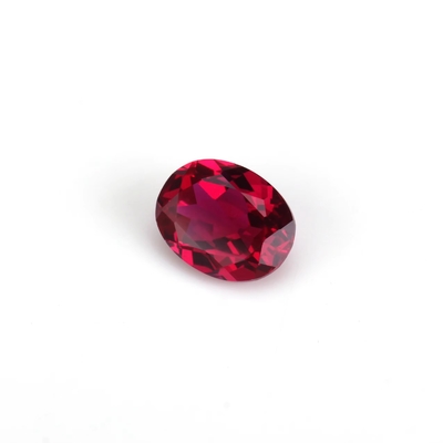 8*12mm Moissanite colorido Oval sangue vermelho cristal de vidro Moissanite para anéis de noivado