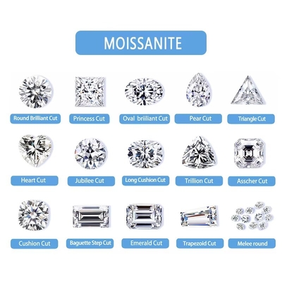DEF incolor Cor Moissanite Pedra de jóias cortada para tênis Pulseiras Anéis