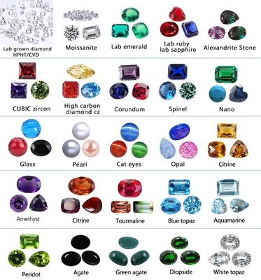 DEF incolor Cor Moissanite Pedra de jóias cortada para tênis Pulseiras Anéis