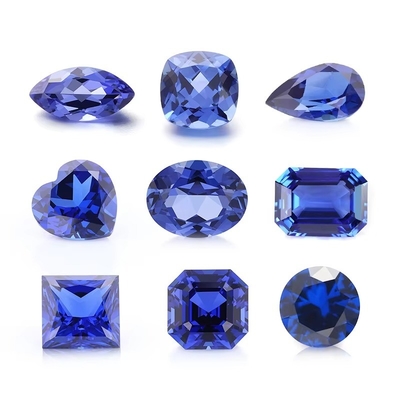 Em laboratório cultivado Royal Blue Sapphire Cushion Cut Oval Pear Shape para fazer jóias