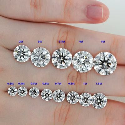 0.5ct 1ct 1.5ct 2ct 3ct Branco Moissanite Solto Diamante HPHT CVD Laboratório Crescido Diamante