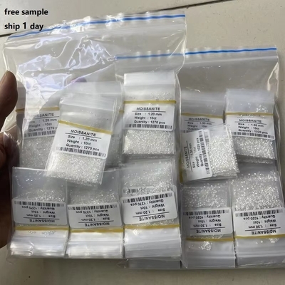 Criado em laboratório Vvs Diamantes Redondos Corte Brilhante Pequeno Tamanho Branco D Moissanite