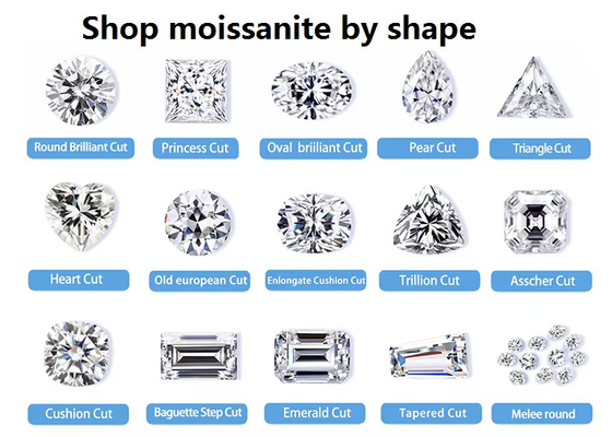 Criado em laboratório Vvs Diamantes Redondos Corte Brilhante Pequeno Tamanho Branco D Moissanite