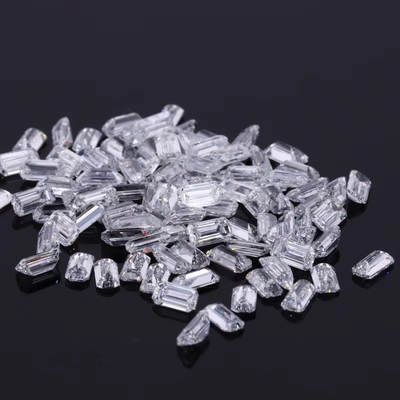 3 quilates de pequeno tamanho Esmeralda cortada Vvs de laboratório crescido Diamante Melee Moissanite para jóias