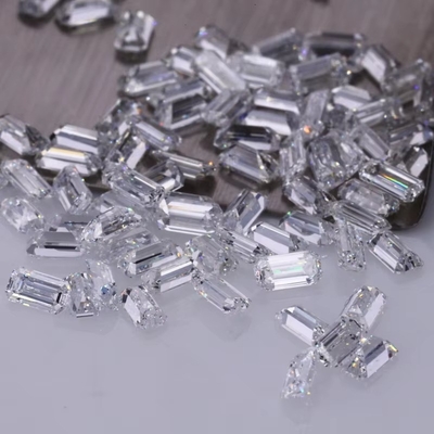 3 quilates de pequeno tamanho Esmeralda cortada Vvs de laboratório crescido Diamante Melee Moissanite para jóias