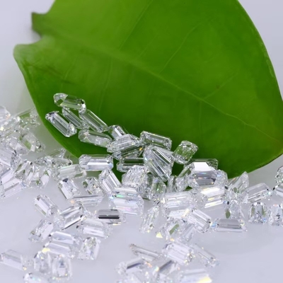 3 quilates de pequeno tamanho Esmeralda cortada Vvs de laboratório crescido Diamante Melee Moissanite para jóias