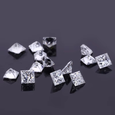 Princess Cut 1.4*1.4-4*4mm Melee HPHT DEF VS Quadrado Laboratório Criado Diamantes Moissanite