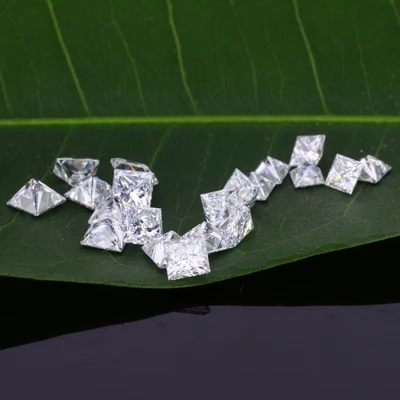 Princess Cut 1.4*1.4-4*4mm Melee HPHT DEF VS Quadrado Laboratório Criado Diamantes Moissanite