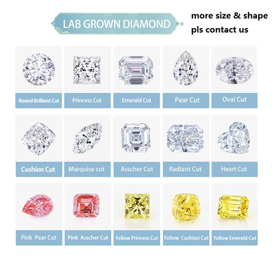 Diamante de laboratório para joalheria, bracelete, brincos, pedras soltas de moissanite.