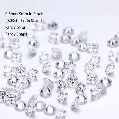 0.8-3.3mm Redondo Brilhante de corte homem feito Diamante Moissanite DEF VVS VS Diamante cultivado em laboratório