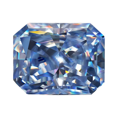 VVS 1ct Gelo esmagado Radiante cortado Moissanite Diamond Blue Melee Moissanite