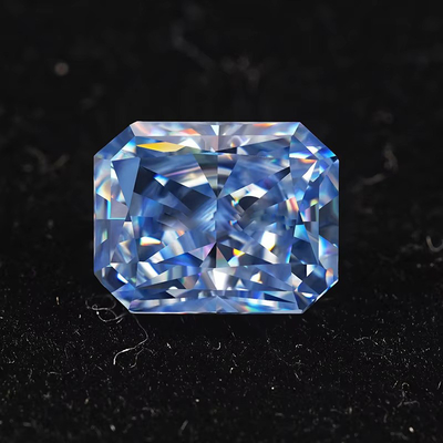 VVS 1ct Gelo esmagado Radiante cortado Moissanite Diamond Blue Melee Moissanite