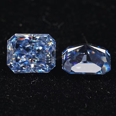 VVS 1ct Gelo esmagado Radiante cortado Moissanite Diamond Blue Melee Moissanite