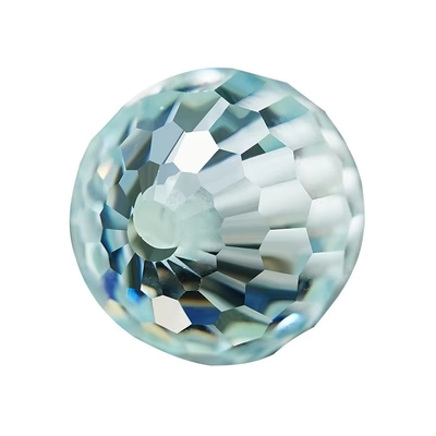Materiais de pedra sintética laboratório criado contas de moissanite azul redondo para fabricação de jóias