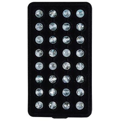 Materiais de pedra sintética laboratório criado contas de moissanite azul redondo para fabricação de jóias