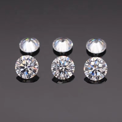 3A/5A Zirconia cúbica Pedras soltas de corte brilhante Forma redonda Cor branca 6mm 8mm Pedra preciosa