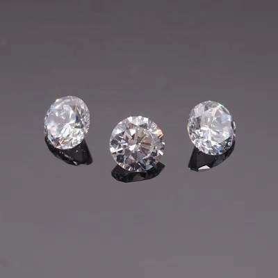 3A/5A Zirconia cúbica Pedras soltas de corte brilhante Forma redonda Cor branca 6mm 8mm Pedra preciosa